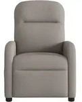 vidaXL Massagesessel Taupe Stoff