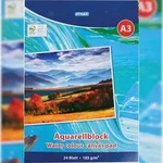 STYLEX&reg; 28691 Aquarellblock - A3, 185 g/qm, 24 Blatt