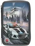 Depesche Germany Monster Cars 3-Fach Federtasche LED Polizeiauto inkl. Stifte