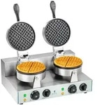 Royal Catering Doppel-Waffeleisen mit 2 x 1.300 Watt - rund