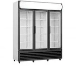 Saro K&uuml;hlschrank, 3 Glast&uuml;ren + Werbetafel, GTK 1065