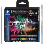 Staedtler&reg; 375 C12 Fasermaler pigment calligraphy - 12 Farben sortiert