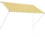 vidaXL Einziehbare Markise 200&times;150 cm Gelb und Wei&szlig;
