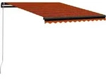 vidaXL Einziehbare Markise Handbetrieben 350 x 250 cm Orange und Braun