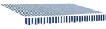 vidaXL Ersatzstoff f&uuml;r Markisen f&uuml;r einen Rahmen von 3,5 m x 2 m in Blau und Wei&szlig;