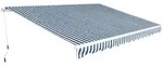 vidaXL Gelenkarmmarkise 450 cm Blau/Wei&szlig;
