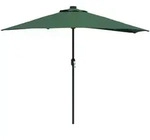 vidaXL Garten-Sonnenschirm Gr&uuml;n 294 x 150 x 224 cm Polyester und Stahl