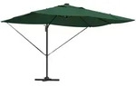 vidaXL Freischwingender Roma Parasol mit LEDs Gr&uuml;n 352x251x265 cm Aluminium