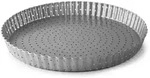 Gelochte Tarteform Delize 32 cm - Silber Rund Stahl Lacor 32x32 cm