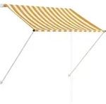 vidaXL Einziehbare Markise 150&times;150 cm Gelb und Wei&szlig;