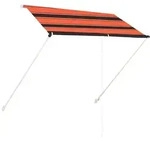 vidaXL Einziehbare Markise 200&times;150 cm Orange und Braun