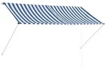 vidaXL Einziehbare Markise 250&times;150 cm Blau und Wei&szlig;
