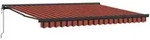 vidaXL Einziehbare Markise Rot und Schwarz 350 x 250 cm Stoff