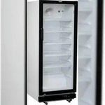 SARO Getr&auml;nkek&uuml;hlschrank mit Glast&uuml;r Modell GTK 310, 310 l, wei&szlig;/schwarz, EEK D