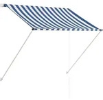 vidaXL Einziehbare Markise 100&times;150 cm Blau und Wei&szlig;