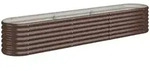 vidaXL Hochbeet Verzinkter Stahl 224x40x36 cm Braun