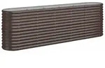 vidaXL Hochbeet Verzinkter Stahl 224x40x68 cm Braun