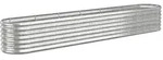 vidaXL Hochbeet Verzinkter Stahl 260x40x36 cm Silbern