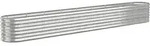 vidaXL Hochbeet Verzinkter Stahl 332x40x36 cm Silbern