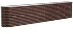 vidaXL Hochbeet Verzinkter Stahl 332x40x68 cm Braun