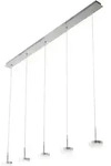 Fabas Luce Dunk 5-flammige Pendelleuchte - 40 W dimmbare LED - Lineares Design aus