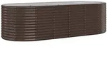 vidaXL Hochbeet Verzinkter Stahl 249x100x68 cm Braun