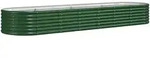 vidaXL Hochbeet Verzinkter Stahl 296x80x36 cm Gr&uuml;n