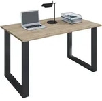 VCM Schreibtisch Lona Schwarz / Sonoma-Eiche H. 76 x B. 110 x T. 50 cm