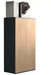 VCM Dalosa3 Sideboard 2 T&uuml;ren anthrazit, Eiche dekor.