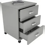 VCM Rollcontainer Tobila Grau H. 58 x B. 45 x T. 44 cm