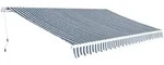 vidaXL Gelenkarmmarkise 500 cm Blau/Wei&szlig;