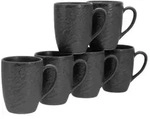 CreaTable Schiefer Schwarz Kaffeebecher 6-tlg Steinzeug