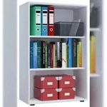 VCM B&uuml;roregal & B&uuml;cherregal Lona Wei&szlig; B. 70 x H. 111 x T. 37 cm