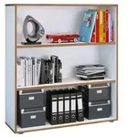 VCM B&uuml;roregal & B&uuml;cherregal Salia Wei&szlig; H. 110 x B. 100 x T. 32 cm