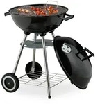 Relaxdays Kugelgrill, &Oslash; 44 cm, Grillrost, Grillkugel mit Ascheschale, Holzkohlegrill