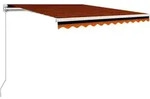 vidaXL Einziehbare Markise Handbetrieben 350 x 250 cm Orange und Braun