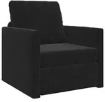 vidaXL Schlafsessel 2-in-1 Schwarz 74x77x81 cm Samt