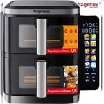HAGENUK 12 Liter Doppel-Hei&szlig;luftfritteuse 2800 Watt