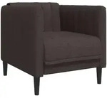 vidaXL Sessel Dunkelbraun Stoff