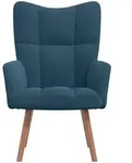 vidaXL Relaxsessel Blau Samt