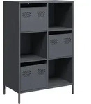 vidaXL Highboard Anthrazit 68x39x103,5 cm Stahl