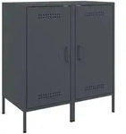 vidaXL Sideboards 2 Stk. Anthrazit 36x39x79 cm Stahl