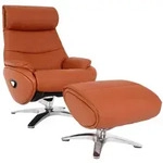 Mendler Relaxsessel mit Hocker HWC-K98, Fernsehsessel Sessel, Liegefunktion drehbar,