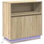 vidaXL LED-Sideboard Sonoma Eiche 71x34,5x75 cm Holzwerkstoff