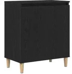 vidaXL Sideboard Schwarz Eiche 60x35x70 cm aus Ingenieurholz