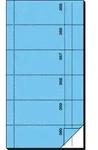 Sigel Bonbuch 360 Abrisse 105x200mm blau mit Blaupapier 2x60 Blatt