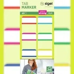 SIGEL Tab Marker - rot/magenta/blau/cyan/gr&uuml;n/gelb - 60 Haftmarker