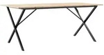 vidaXL Esstisch X-Gestell 180x90x75 cm Massivholz Kiefer und Stahl