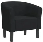 vidaXL Clubsessel Schwarz Samt