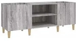 vidaXL Plattenschrank Grau Sonoma 121x38x48 cm Holzwerkstoff